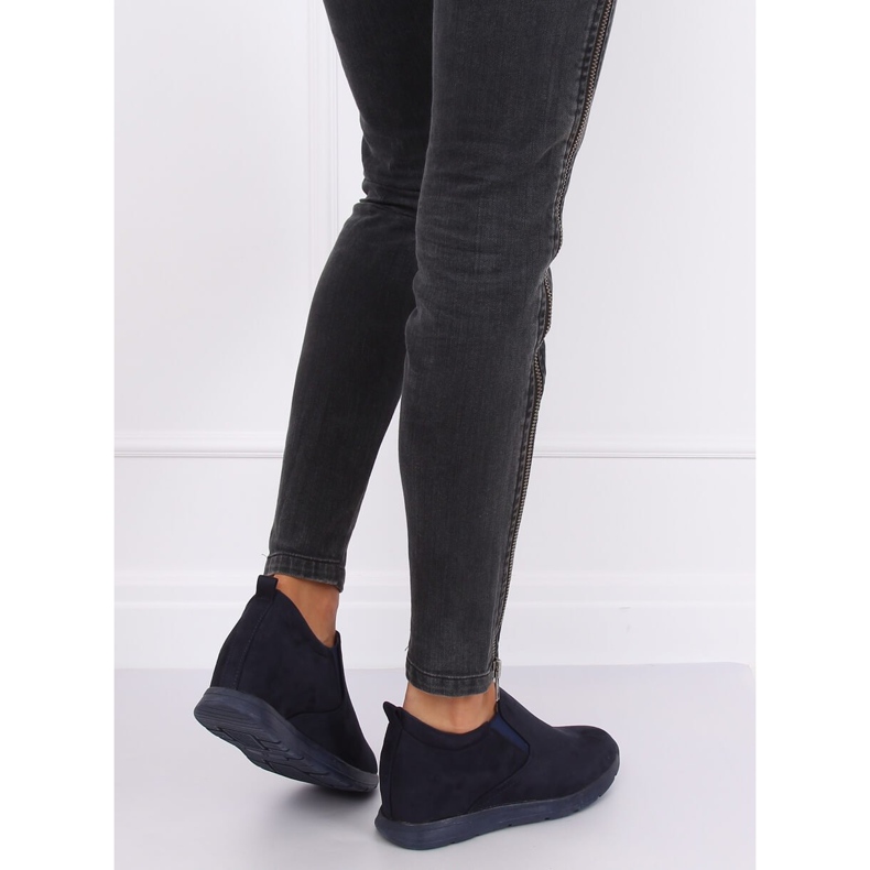 Chaussures bleu marine sur un coin caché ZY-7K67 Bleu 2