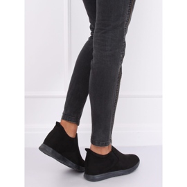 Chaussures noires sur un coin caché noir ZY-7K67 Noir le noir 2