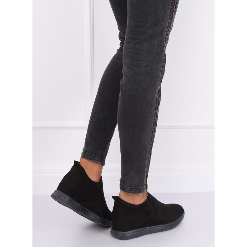 Chaussures noires sur un coin caché noir ZY-7K67 Noir 2