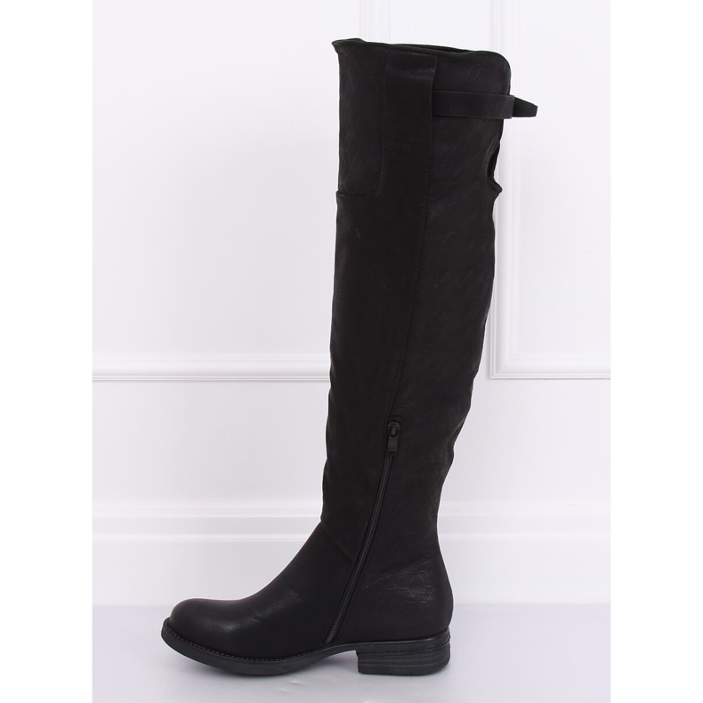 Bottes de mousquetaire noires F2075 Noir le noir 1