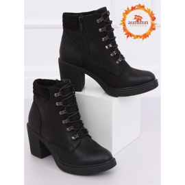 Noir VQ-18 Bottines noires à lacets 1