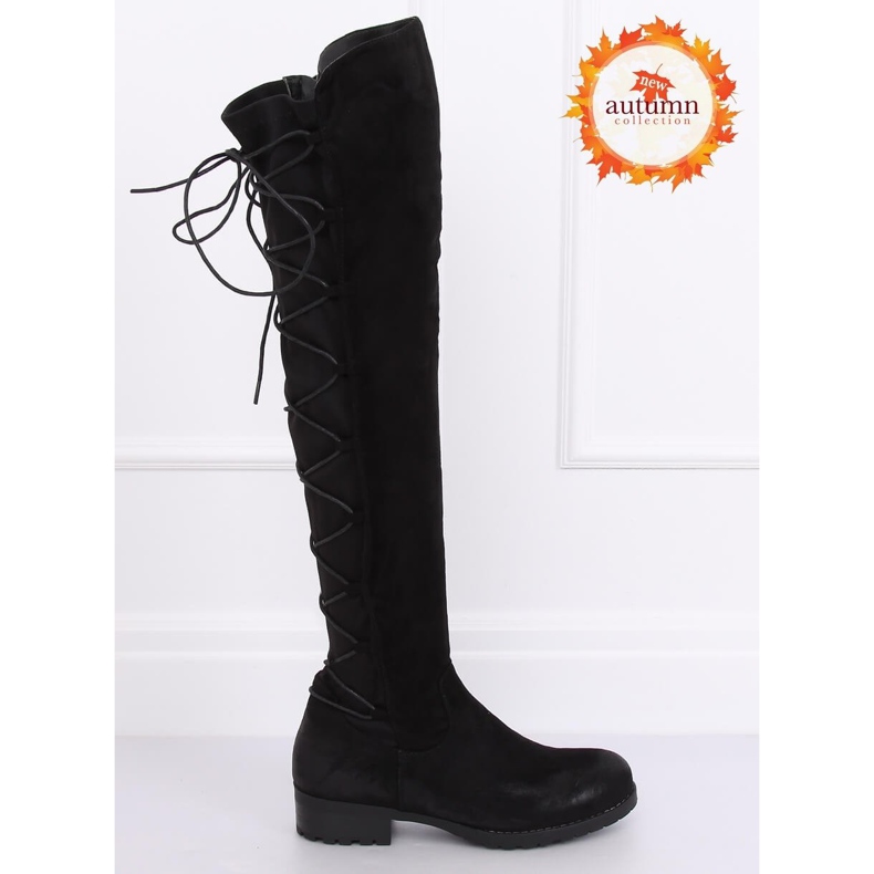 Black F2020 Bottes d'équitation noires avec tige flexible le noir 1