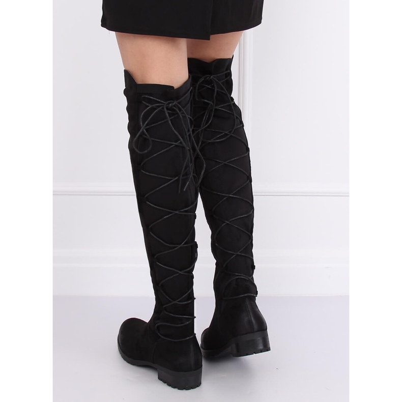 Black F2020 Bottes d'équitation noires avec tige flexible le noir 2