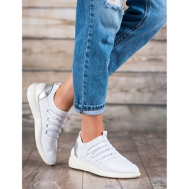 Kylie Chaussures de sport à enfiler en textile blanc 1