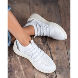 Kylie Chaussures de sport à enfiler en textile blanche 2