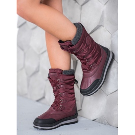 Mckeylor Bottes de neige bordeaux à la mode rouge 5