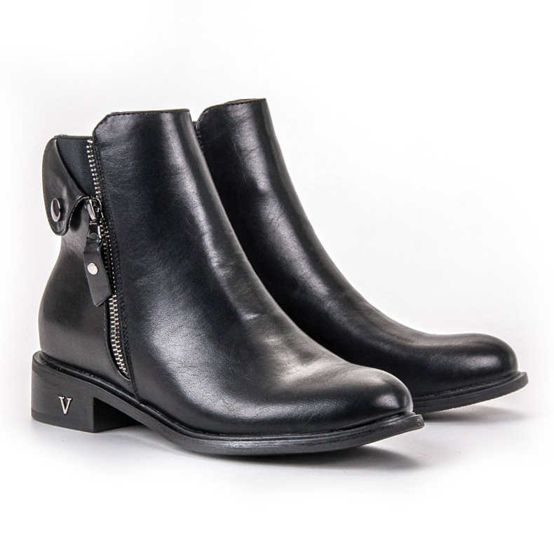 Bottes à fermeture éclair VINCEZA noir 1