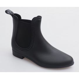 Bottes De Pluie Courtes Avec Caoutchouc 608 Noir 1