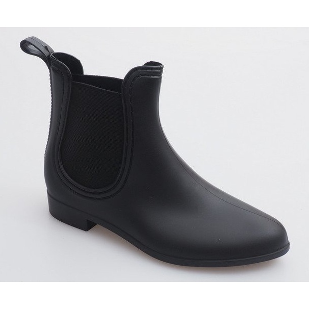 Bottes De Pluie Courtes Avec Caoutchouc 608 Noir 1