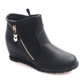Bottes Chaudes Sur Compensée Avec Une Fermeture À Glissière XY699 Noir le noir 1