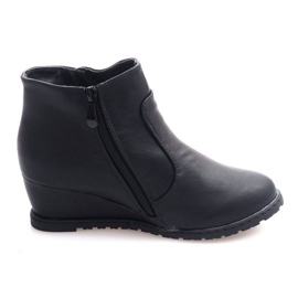 Bottes Chaudes Sur Compensée Avec Une Fermeture À Glissière XY699 Noir le noir 4