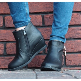Bottes Chaudes Sur Compensée Avec Une Fermeture À Glissière XY699 Noir le noir 5