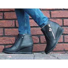 Bottes Chaudes Sur Compensée Avec Une Fermeture À Glissière XY699 Noir le noir 6