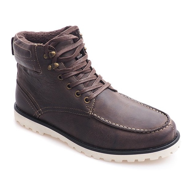 Bottes Hautes Chaudes Chaussures SH26 Marron brun 1