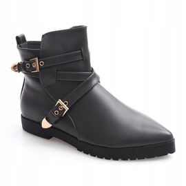 Bottes élégantes chaudes avec boucle HW13 Gris 2 Bottes élégantes chaudes avec boucle HW13 Gris 2