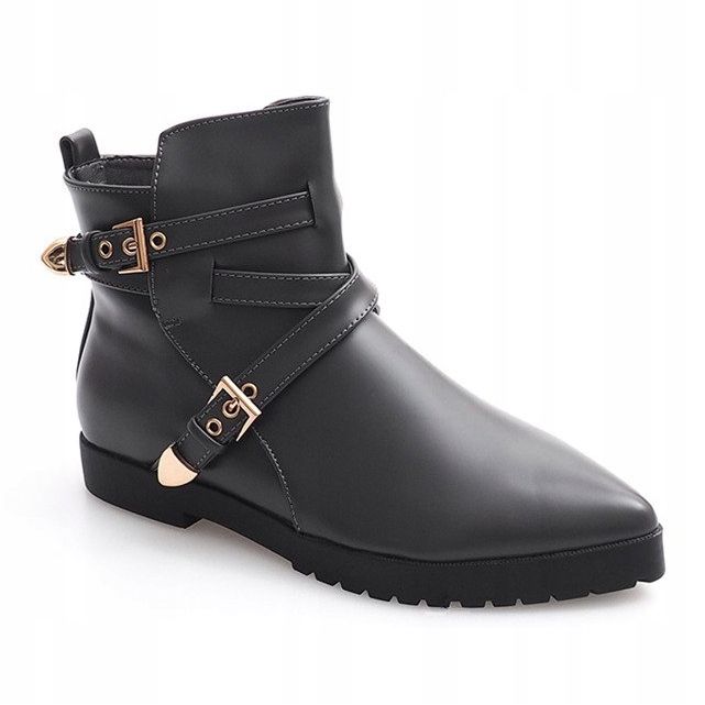 Bottes élégantes chaudes avec boucle HW13 Gris 2 Bottes élégantes chaudes avec boucle HW13 Gris 2