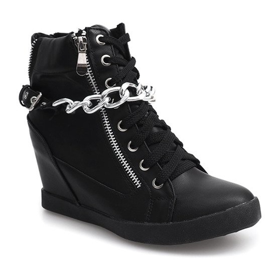 Bottes Baskets Sur Compensée 8089 Noir le noir 1