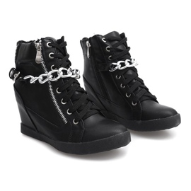 Bottes Baskets Sur Compensée 8089 Noir le noir 2