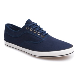 Baskets à lacets des baskets B001 Marineblau bleu marine 1