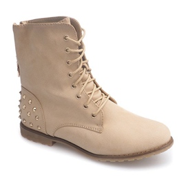 Bottines richement décorées 1511-2 Beige 1 Bottines richement décorées 1511-2 Beige 1