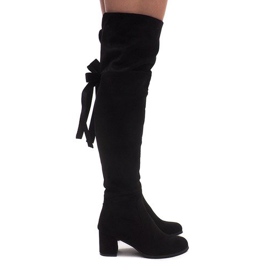 Bottes en daim chaudes sur une barre ES8517 Noir le noir 3