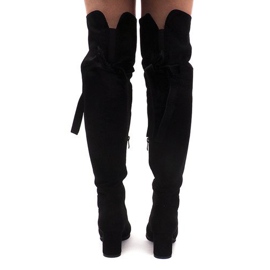 Bottes en daim chaudes sur une barre ES8517 Noir le noir 4