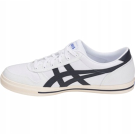 Chaussures Asics Aaron M 1201A008 101 blanche bleu marin 1
