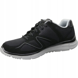 Chaussures Skechers Satisfaction M 58350-BKGY le noir 1 Chaussures Skechers Satisfaction M 58350-BKGY le noir 1