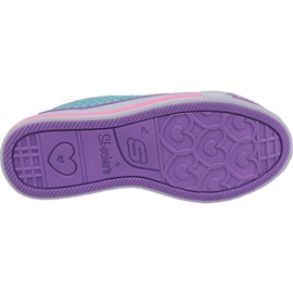 Skechers Twinkle Lite Jr 20062L-TQMT chaussures bleues multicolore 3