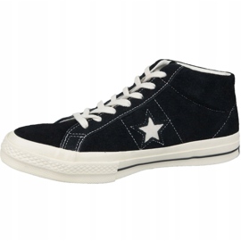 Chaussures Converse One Star Ox Mid Vintage Suede M 157701C noir 1