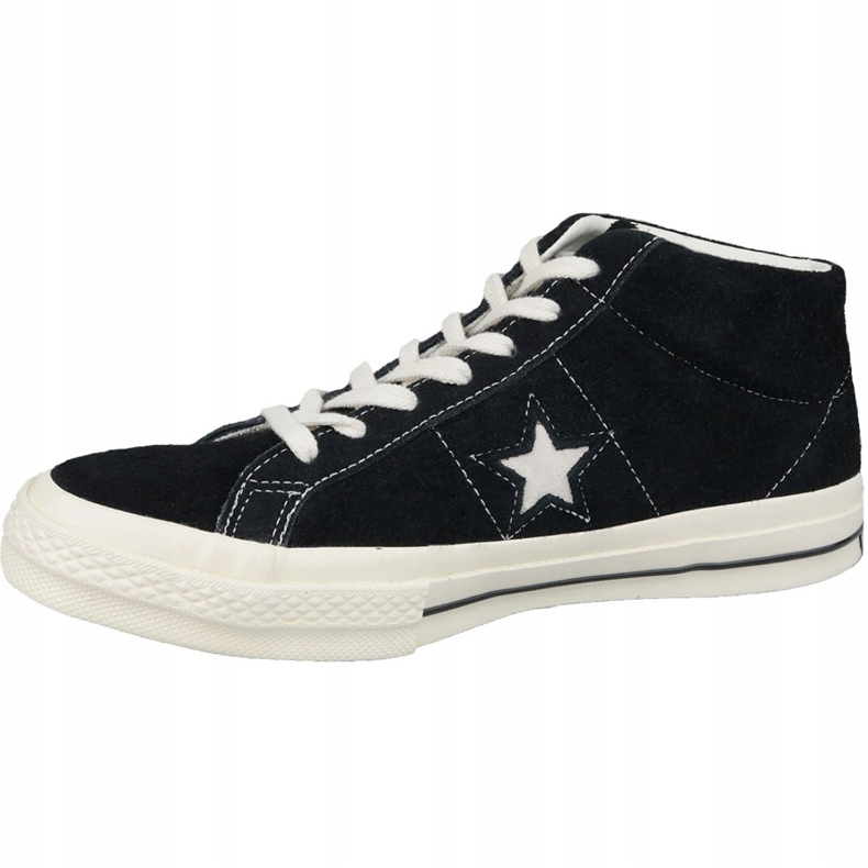 Chaussures Converse One Star Ox Mid Vintage Suede M 157701C noir 1