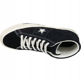 Chaussures Converse One Star Ox Mid Vintage Suede M 157701C noir 2