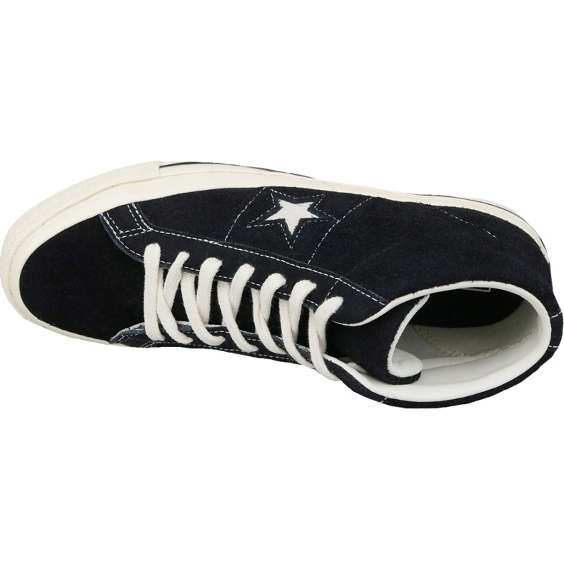 Chaussures Converse One Star Ox Mid Vintage Suede M 157701C le noir 2