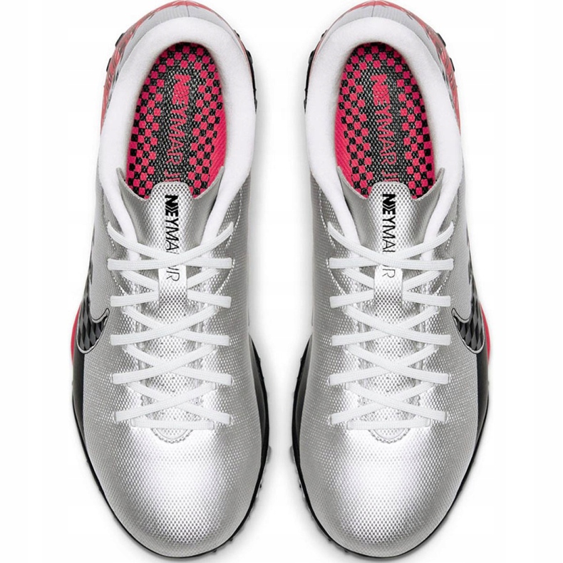Chaussure de football Nike Mercurial Vapor 13 Academy Neymar Tf Jr AT8144-006 gris blanche 1