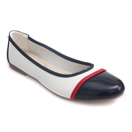 Ballerines vernies 336 Blanc blanche le noir 1