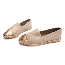 Espadrilles en lin 761-1 Baskets kaki multicolore vert 3