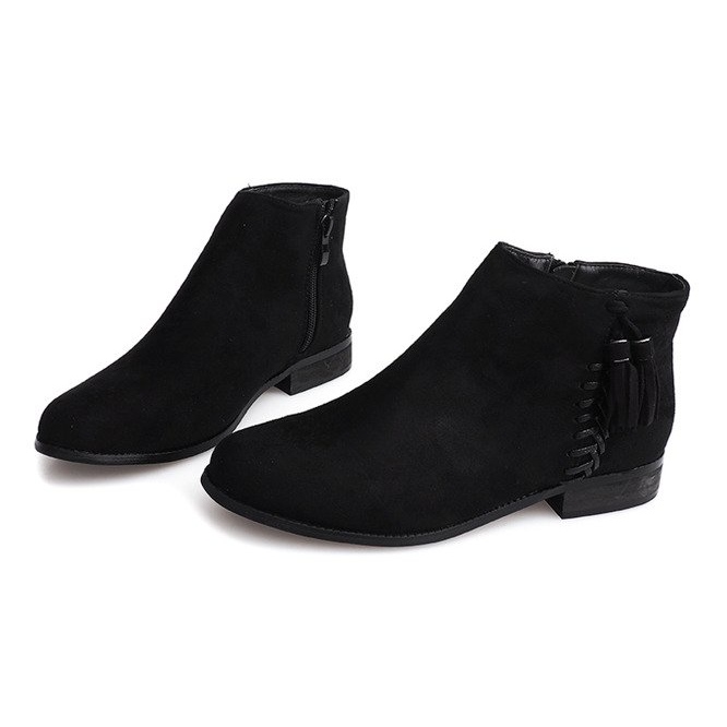 Bottines Daim Boho 99-8 Noir le noir 1