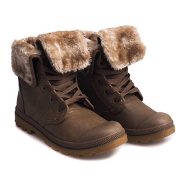 Bottines bois isolées R-56 Kaki multicolore vert 3