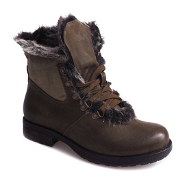 Bottines Chaudes Jodhpur boots Fourrure X467 Vert multicolore 2