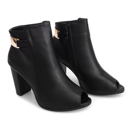 Bottines ouvertes sur poteau F906 Noir le noir 3