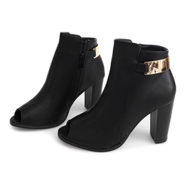 Bottines ouvertes sur poteau F906 Noir le noir 4
