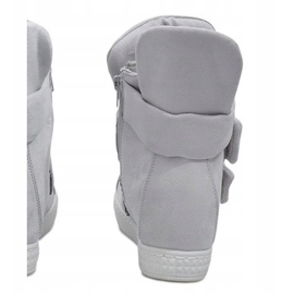 Baskets Compensées Avec Velcro 86-149 Gris 4