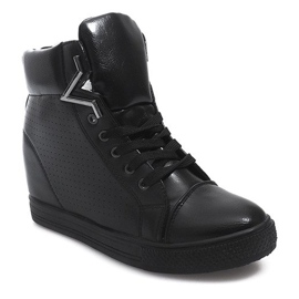 Baskets Compensées 2932-1 Noir le noir 4