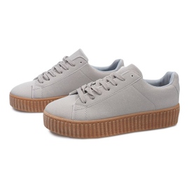 Bottes Creepers Sur La Plateforme AM-1101 Gris 1