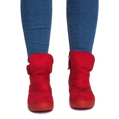 Baskets Compensées Avec Velcro 1703 Rouge 1