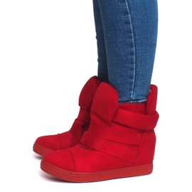 Baskets Compensées Avec Velcro 1703 Rouge 2