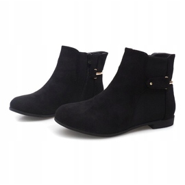 Bottines En Daim Avec Bande Élastique 3670 Noir le noir 3