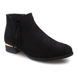 Bottines En Daim Avec Élastique 837 Noir 1