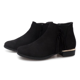 Bottines En Daim Avec Élastique 837 Noir le noir 3