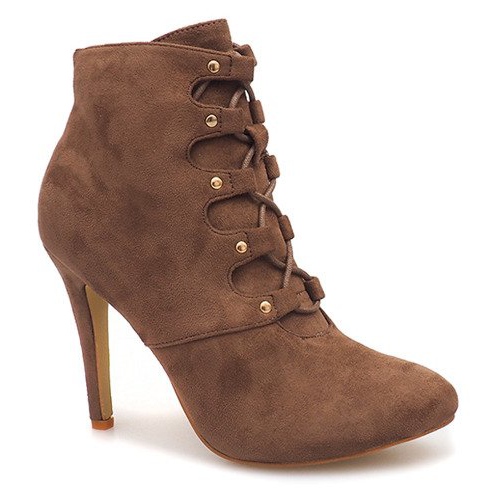 Bottines À Talons Hauts H253 Kaki multicolore vert 1